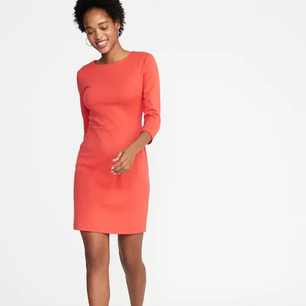 Old Navy Pink Jersey Stretch Ponte Dress XL NWT